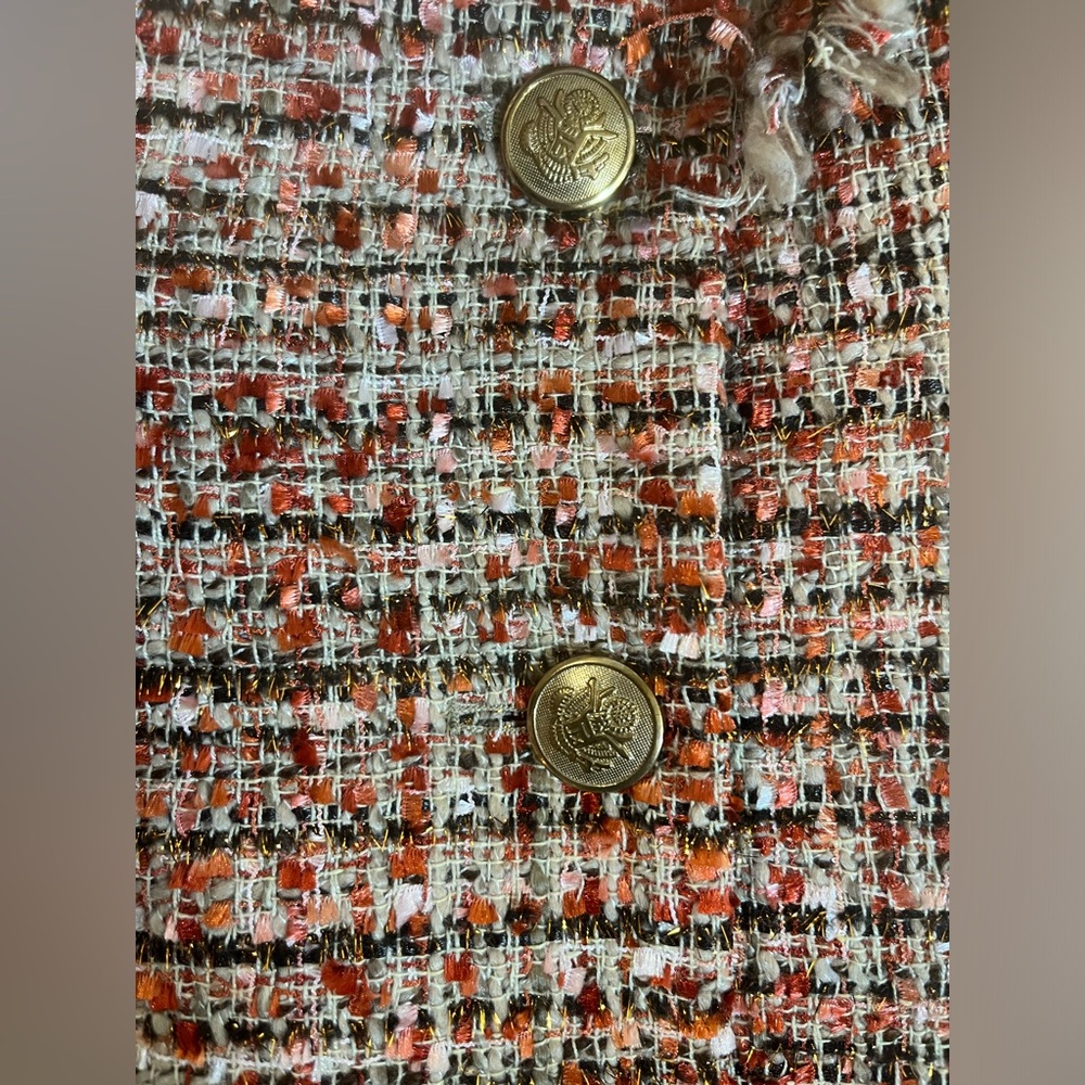 Walter Baker Lana Belmont Pink Red Tweed Blazer Jacket Size Small 🩷❤️ - Picture 4 of 11